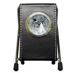 The Wonderful Winter Time Pen Holder Desk Clock by FantasyWorld7