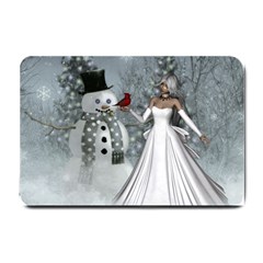 The Wonderful Winter Time Small Doormat  by FantasyWorld7