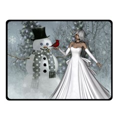 The Wonderful Winter Time Fleece Blanket (small) by FantasyWorld7