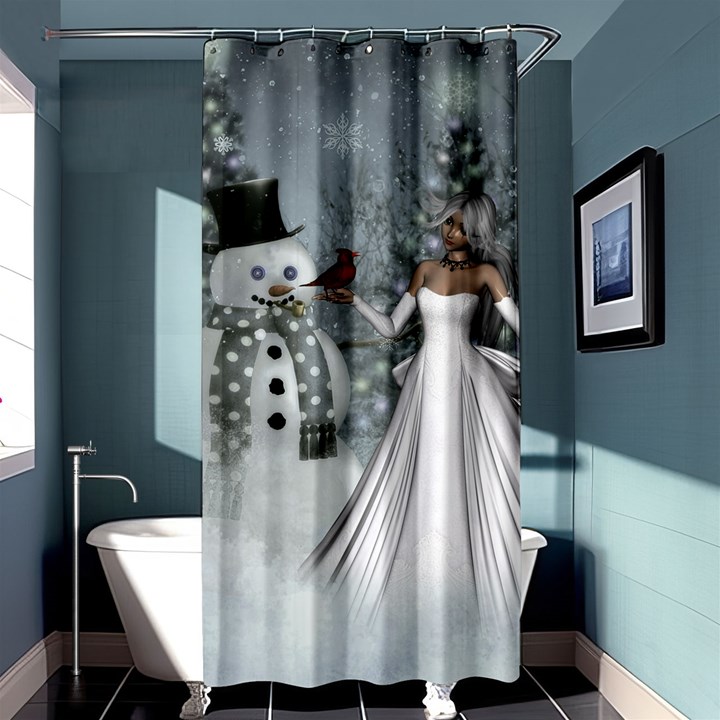 The Wonderful Winter Time Shower Curtain 36  x 72  (Stall) 