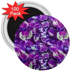 Botanical Violet Print Pattern 2 3  Magnets (100 Pack) by dflcprintsclothing