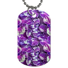 Botanical Violet Print Pattern 2 Dog Tag (two Sides) by dflcprintsclothing