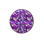 Botanical Violet Print Pattern 2 Hat Clip Ball Marker (4 pack) Front