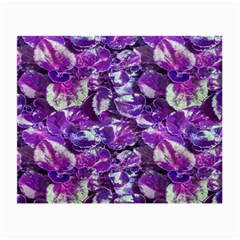 Botanical Violet Print Pattern 2 Small Glasses Cloth