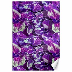 Botanical Violet Print Pattern 2 Canvas 12  X 18  by dflcprintsclothing