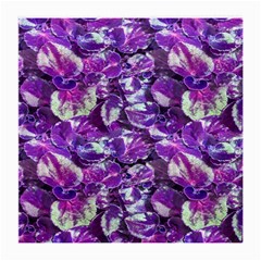 Botanical Violet Print Pattern 2 Medium Glasses Cloth (2 Sides) by dflcprintsclothing