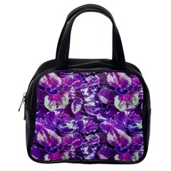 Botanical Violet Print Pattern 2 Classic Handbag (one Side) by dflcprintsclothing