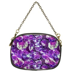 Botanical Violet Print Pattern 2 Chain Purse (one Side) by dflcprintsclothing