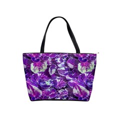 Botanical Violet Print Pattern 2 Classic Shoulder Handbag by dflcprintsclothing