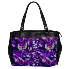 Botanical Violet Print Pattern 2 Oversize Office Handbag by dflcprintsclothing