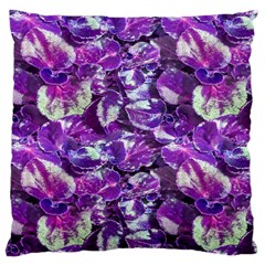 Botanical Violet Print Pattern 2 Large Cushion Case (one Side) by dflcprintsclothing