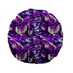 Botanical Violet Print Pattern 2 Standard 15  Premium Flano Round Cushions Back