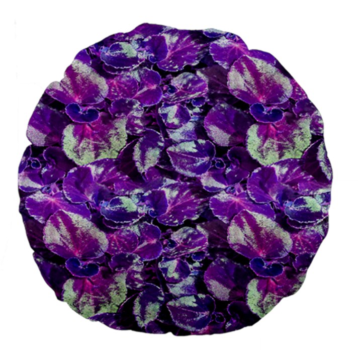 Botanical Violet Print Pattern 2 Large 18  Premium Flano Round Cushions