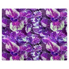 Botanical Violet Print Pattern 2 Double Sided Flano Blanket (medium)  by dflcprintsclothing