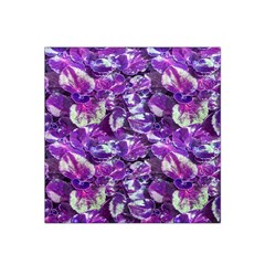 Botanical Violet Print Pattern 2 Satin Bandana Scarf by dflcprintsclothing