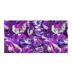 Botanical Violet Print Pattern 2 Satin Wrap by dflcprintsclothing