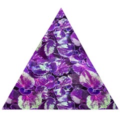 Botanical Violet Print Pattern 2 Wooden Puzzle Triangle by dflcprintsclothing