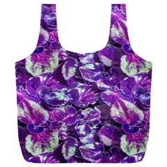 Botanical Violet Print Pattern 2 Full Print Recycle Bag (xxl) by dflcprintsclothing