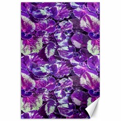 Botanical Violet Print Pattern 2 Canvas 20  X 30 