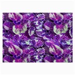 Botanical Violet Print Pattern 2 Large Glasses Cloth (2 Sides) Front