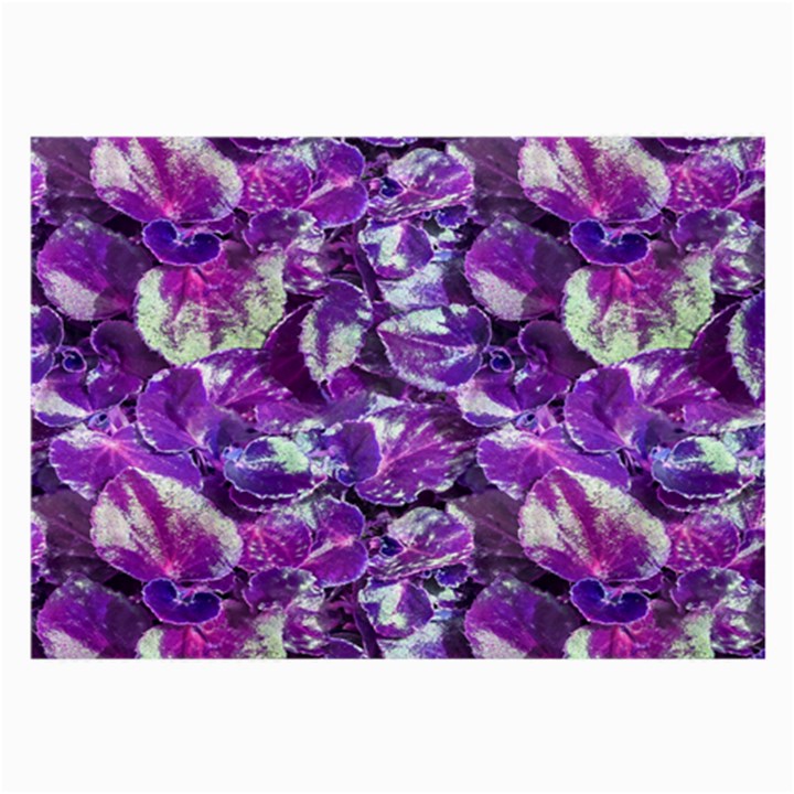 Botanical Violet Print Pattern 2 Large Glasses Cloth (2 Sides)