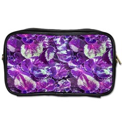 Botanical Violet Print Pattern 2 Toiletries Bag (one Side) by dflcprintsclothing