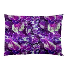 Botanical Violet Print Pattern 2 Pillow Case (two Sides) by dflcprintsclothing