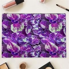 Botanical Violet Print Pattern 2 Cosmetic Bag (xxl) by dflcprintsclothing