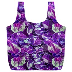 Botanical Violet Print Pattern 2 Full Print Recycle Bag (xl)