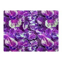 Botanical Violet Print Pattern 2 Double Sided Flano Blanket (mini)  by dflcprintsclothing