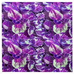 Botanical Violet Print Pattern 2 Wooden Puzzle Square by dflcprintsclothing