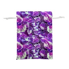 Botanical Violet Print Pattern 2 Lightweight Drawstring Pouch (s) by dflcprintsclothing