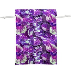 Botanical Violet Print Pattern 2  Lightweight Drawstring Pouch (xl) by dflcprintsclothing