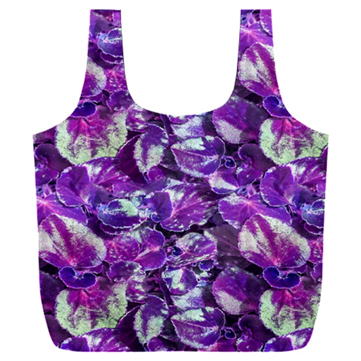 Botanical Violet Print Pattern 2 Full Print Recycle Bag (XXL)