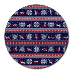 Christmas Deer Sex Round Mousepads by dimaV