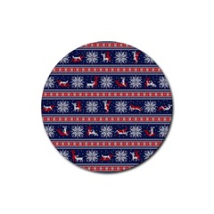 Christmas Deer Sex Rubber Coaster (round)  by dimaV