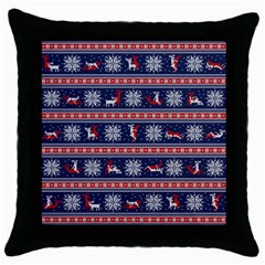 Christmas Deer Sex Throw Pillow Case (black)