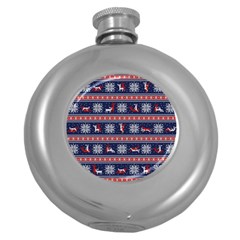 Christmas Deer Sex Round Hip Flask (5 Oz) by dimaV