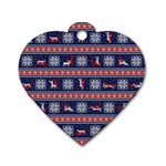 Christmas Deer Sex Dog Tag Heart (Two Sides) Front