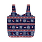 Christmas Deer Sex Full Print Recycle Bag (M) Front