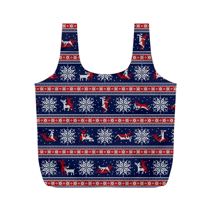 Christmas Deer Sex Full Print Recycle Bag (M)