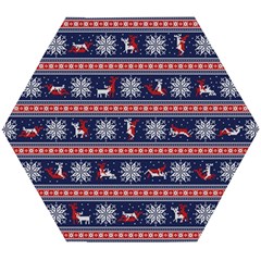 Christmas Deer Sex Wooden Puzzle Hexagon by dimaV