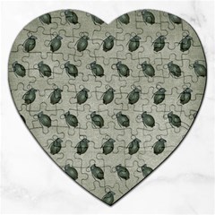 Army Green Hand Grenades Jigsaw Puzzle (heart) by McCallaCoultureArmyShop