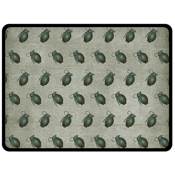 Army Green Hand Grenades Double Sided Fleece Blanket (Large) 