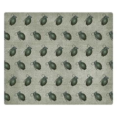 Army Green Hand Grenades Double Sided Flano Blanket (small) 