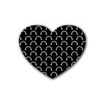 Pattern Arc en ciel/Nuages Rubber Coaster (Heart)  Front