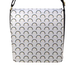 Pattern Arc En Ciel/nuagespng Flap Closure Messenger Bag (l) by kcreatif