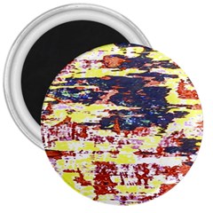 Multicolored Abstract Grunge Texture Print 3  Magnets by dflcprintsclothing