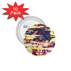 Multicolored Abstract Grunge Texture Print 1 75  Buttons (10 Pack)