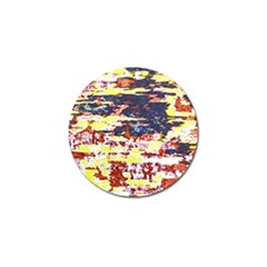 Multicolored Abstract Grunge Texture Print Golf Ball Marker